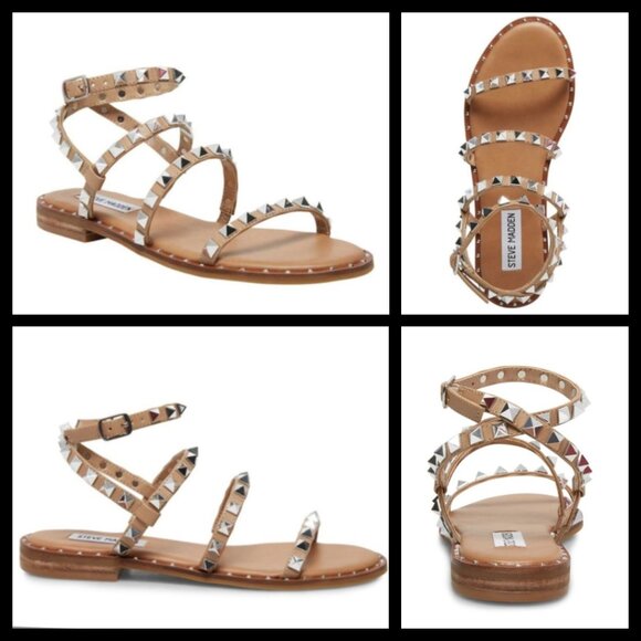 Steve Madden Studded Wrap Around Ankle Strap Sandals - NWOT - Picture 15 of 16